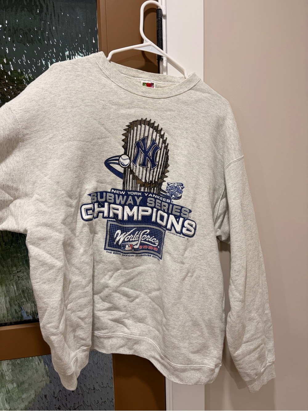 Fruit of the Loom Light Gray New York Yankees Subway Series Champions Sweatshirt